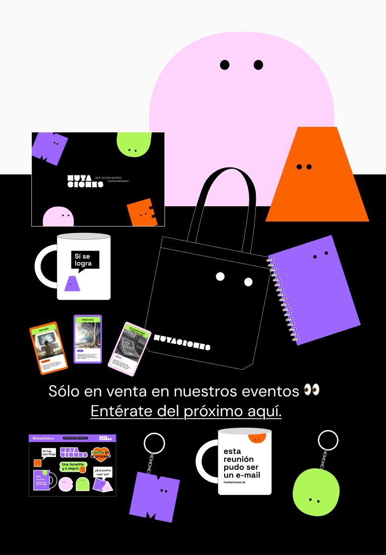 Productos Mutashop — Sólo en venta en nuestros eventos